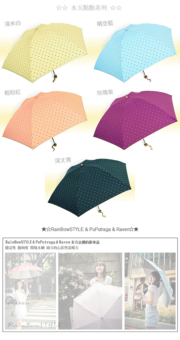 【RainSky】水玉點點-厚銀膠_抗UV傘/ 傘 雨傘 UV傘 折疊傘 自動傘 洋傘 陽傘 大傘 抗UV 防風 潑水