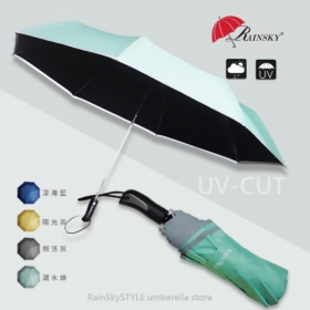 日夜晴雨用∣超大黑膠自動傘